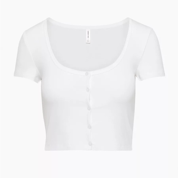 Sunday Best Tops - Aritzia Sunday Best white crop top Holly Top